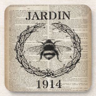 Wörterbuchausdruck Französisch Land Vintag Biene Untersetzer