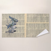 Wörterbuchausdruck mit Vogelbademantel Badehandtuch (Badehandtuch)