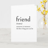 Wörterbuchdefinition eines Freundes Karte (Gelbe Blume)