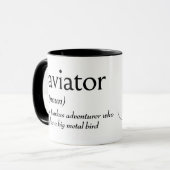 Wörterbuchdefinition für AVIATOR Tasse (Vorderseite Links)