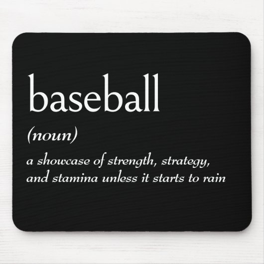 Wörterbuchdefinition für BASEBALL Mousepad (Vorne)