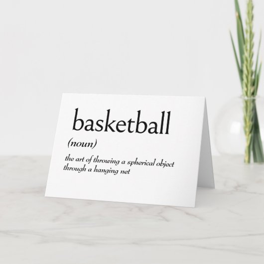 Wörterbuchdefinition für BASKETBALL Karte (Vorderseite)