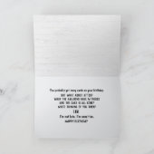 Wörterbuchdefinition für BELATETE Geburtstage Karte (Innenseite)