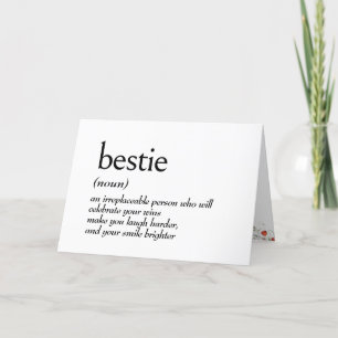 Wörterbuchdefinition für BESTIS Geburtstag Karte