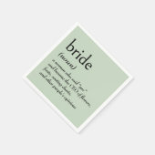 Wörterbuchdefinition für BRAUT Serviette (Ecke)