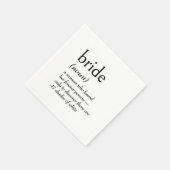 Wörterbuchdefinition für BRAUT Serviette (Ecke)