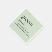 Wörterbuchdefinition für BRÄUTIGAM Serviette (Ecke)