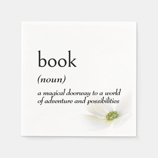 Wörterbuchdefinition für BUCH Serviette (Vorderseite)