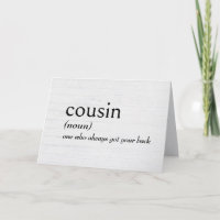 Wörterbuchdefinition für COUSIN