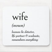 Wörterbuchdefinition für EHEFRAU Mousepad (Vorne)