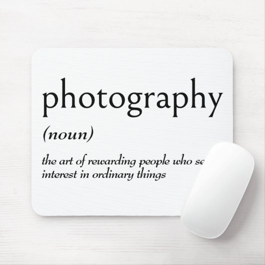 Wörterbuchdefinition für FOTOGRAFIE Mousepad (Mit Mouse)