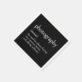 Wörterbuchdefinition für FOTOGRAFIE Serviette (Ecke)