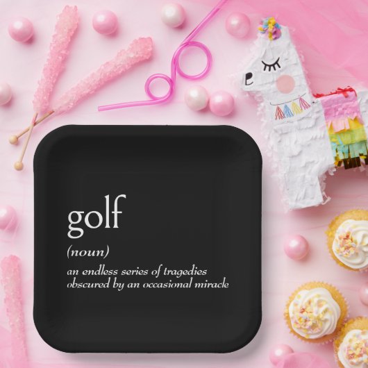 Wörterbuchdefinition für GOLF Pappteller (Party)