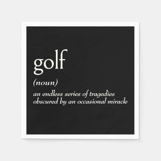 Wörterbuchdefinition für GOLF Serviette (Vorderseite)