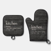 Wörterbuchdefinition für KITCHEN Ofenhandschuh & Topflappen-Set (Vorderseite)