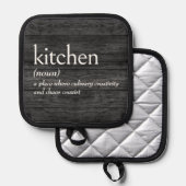 Wörterbuchdefinition für KITCHEN Topflappen (Vorderseite/Rückseite)
