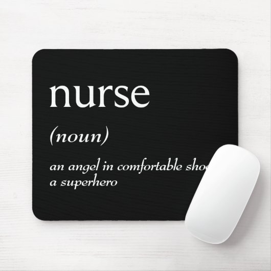 Wörterbuchdefinition für KRANKENSCHWESTER Mousepad (Mit Mouse)