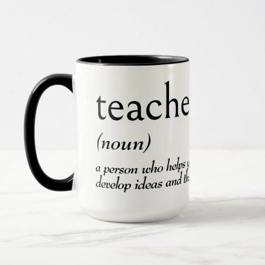 Wörterbuchdefinition für LEHRER Tasse (Links)