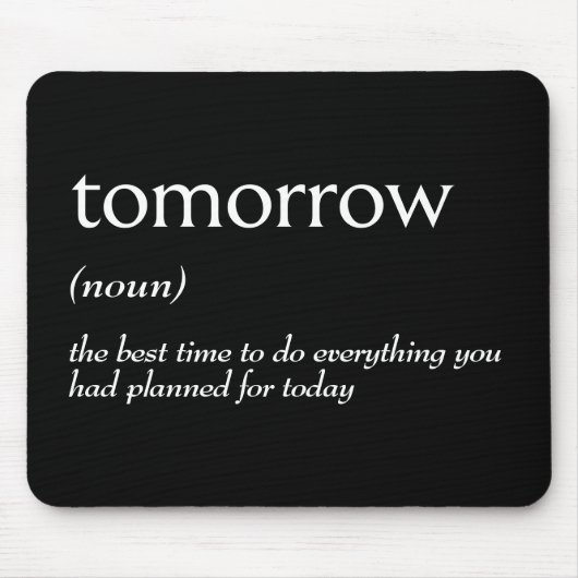 Wörterbuchdefinition für MORGEN Mousepad (Vorne)