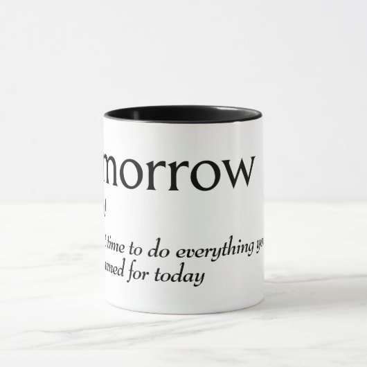 Wörterbuchdefinition für MORGEN Tasse (Zentrum)