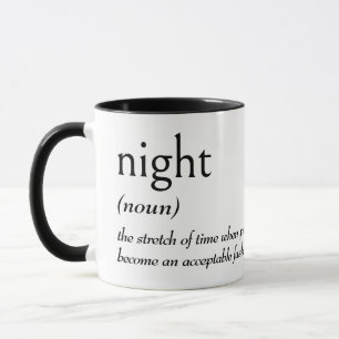 Wörterbuchdefinition für NACHT Tasse