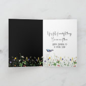 Wörterbuchdefinition für SISTER mit Wildblumen Karte (Innenseite)