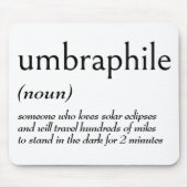 Wörterbuchdefinition für UMBRAPHILE Mousepad (Vorne)