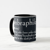 Wörterbuchdefinition für UMBRAPHILE Tasse (Vorderseite Links)
