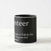 Wörterbuchdefinition für VOLUNTEER Tasse (Zentrum)