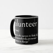 Wörterbuchdefinition für VOLUNTEER Tasse (Vorderseite Links)