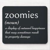 Wörterbuchdefinition für ZOOMIES Mousepad (Vorne)