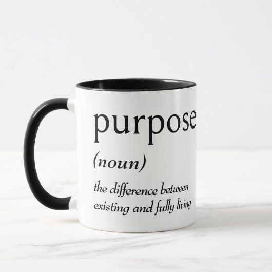 Wörterbuchdefinition für ZWECK Tasse (Links)