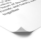 Wörterbuchdefinition Küche: Typografie Poster (Ecke)