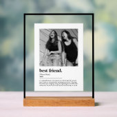 Wörterbuchdefinition mit Foto für den besten Freun Acrylschild (Neutral)