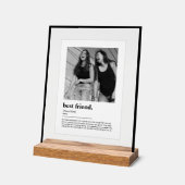 Wörterbuchdefinition mit Foto für den besten Freun Acrylschild (Winkel)