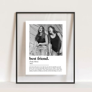Wörterbuchdefinition mit Foto für den besten Freun Acrylschild