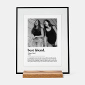 Wörterbuchdefinition mit Foto für den besten Freun Acrylschild (Vorderseite)