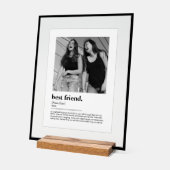 Wörterbuchdefinition mit Foto für den besten Freun Acrylschild (Winkel)