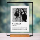 Wörterbuchdefinition mit Foto für den besten Freun Acrylschild (Neutral)