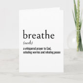 Wörterbuchdefinition von BREATHE Karte (Vorderseite)