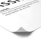 Wörterbuchdefinitionen Sonderangebotsart drucken Poster (Ecke)