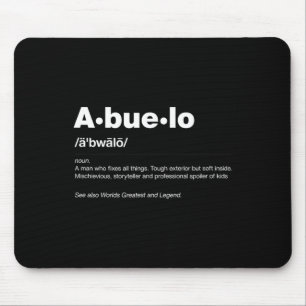 Wörterbuchdefinitionsfahne Tagesgeschenk Opa Abu Mousepad