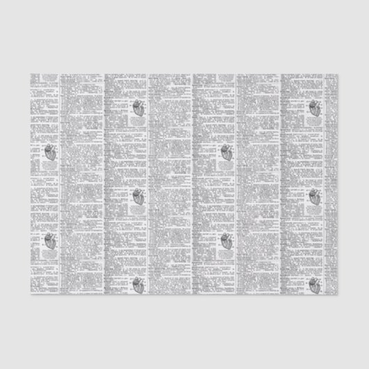 Wörterbuchseite Seidenpapier (Vorderseite)