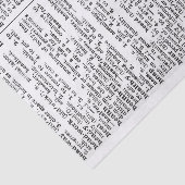 Wörterbuchseite Seidenpapier (Ausschnitt)