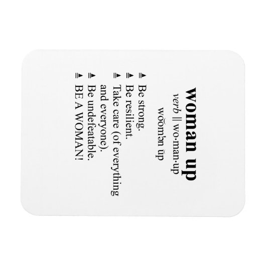 Wörterbuchstil - Definition des Begriffs "Frau nac Magnet (Horizontal)