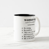 Wörterbuchstil Definition "Frauen nach oben"-Tasse Zweifarbige Tasse (VorderseiteRechts)