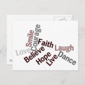 Wörterkarten mit Inspiration Postkarte (Vorne/Hinten)