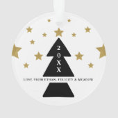 Wortfreude | Fett Modernes Minimalistisches Foto Ornament (Rückseite)