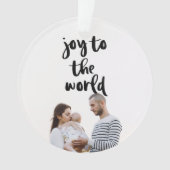 Wortfreude | Fett Modernes Minimalistisches Foto Ornament (Vorderseite)