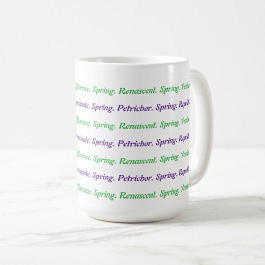 Wortfrühling Kaffeetasse (VorderseiteRechts)